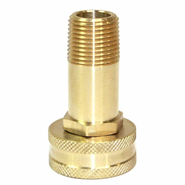 Interstate Pneumatics 3/4 Inch GHT Female x 3/8 Inch Male NPT Hose Fitting - Swivel FGF106 - main
